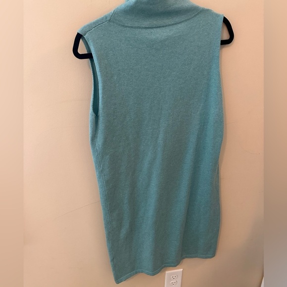 The Burgess Sweater The Paris Mock Neck Dress - Teal - Picture 4 of 9